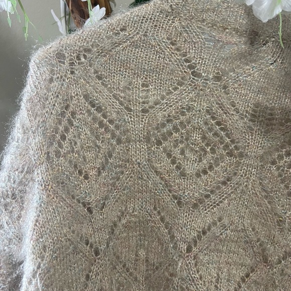 BKE Rainbow Shimmer Pointelle Sweater - Picture 8 of 9